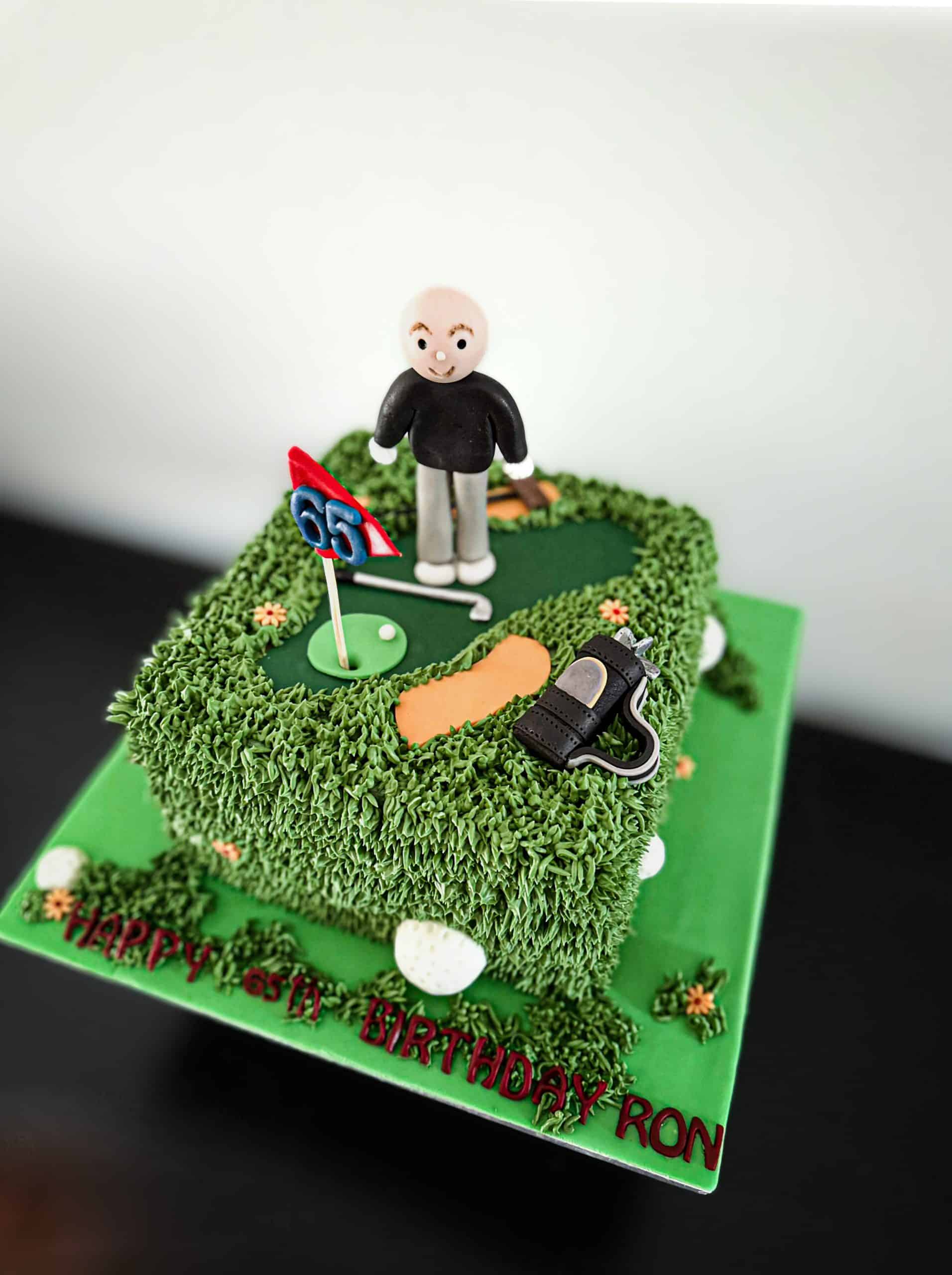 3D Bald Golfer Cake