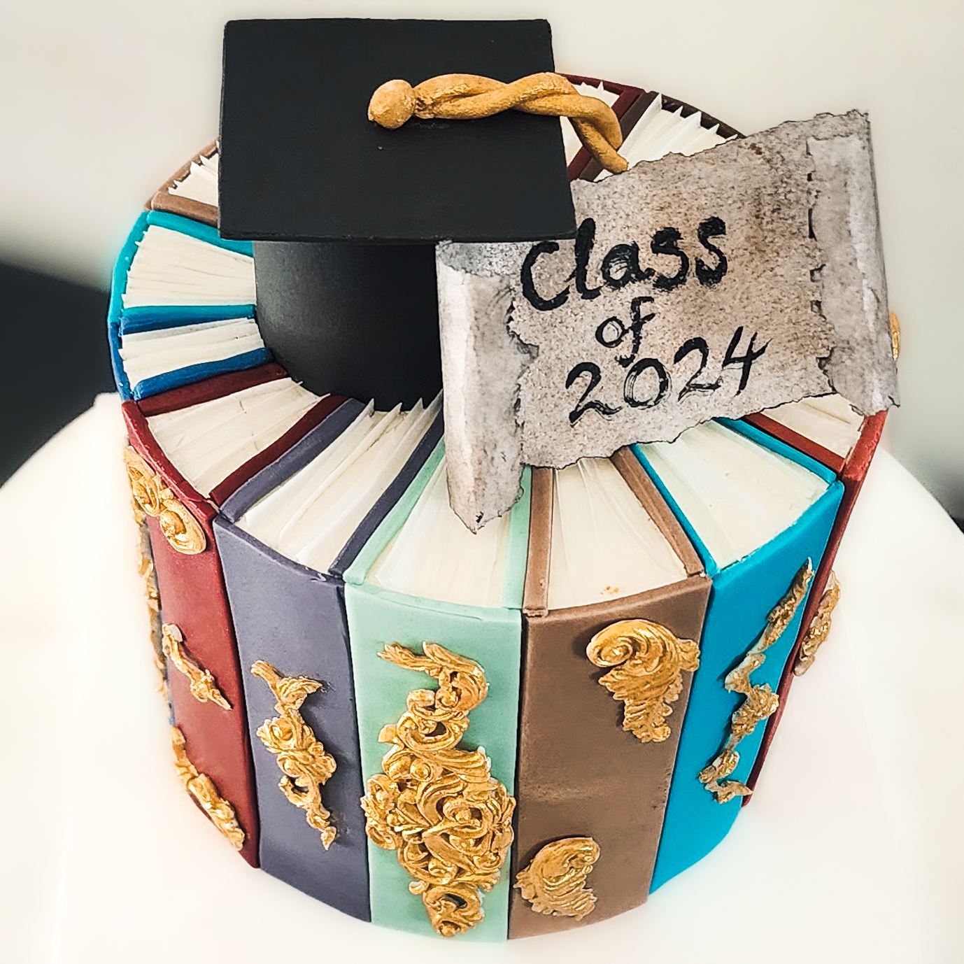Graduation Books Cake