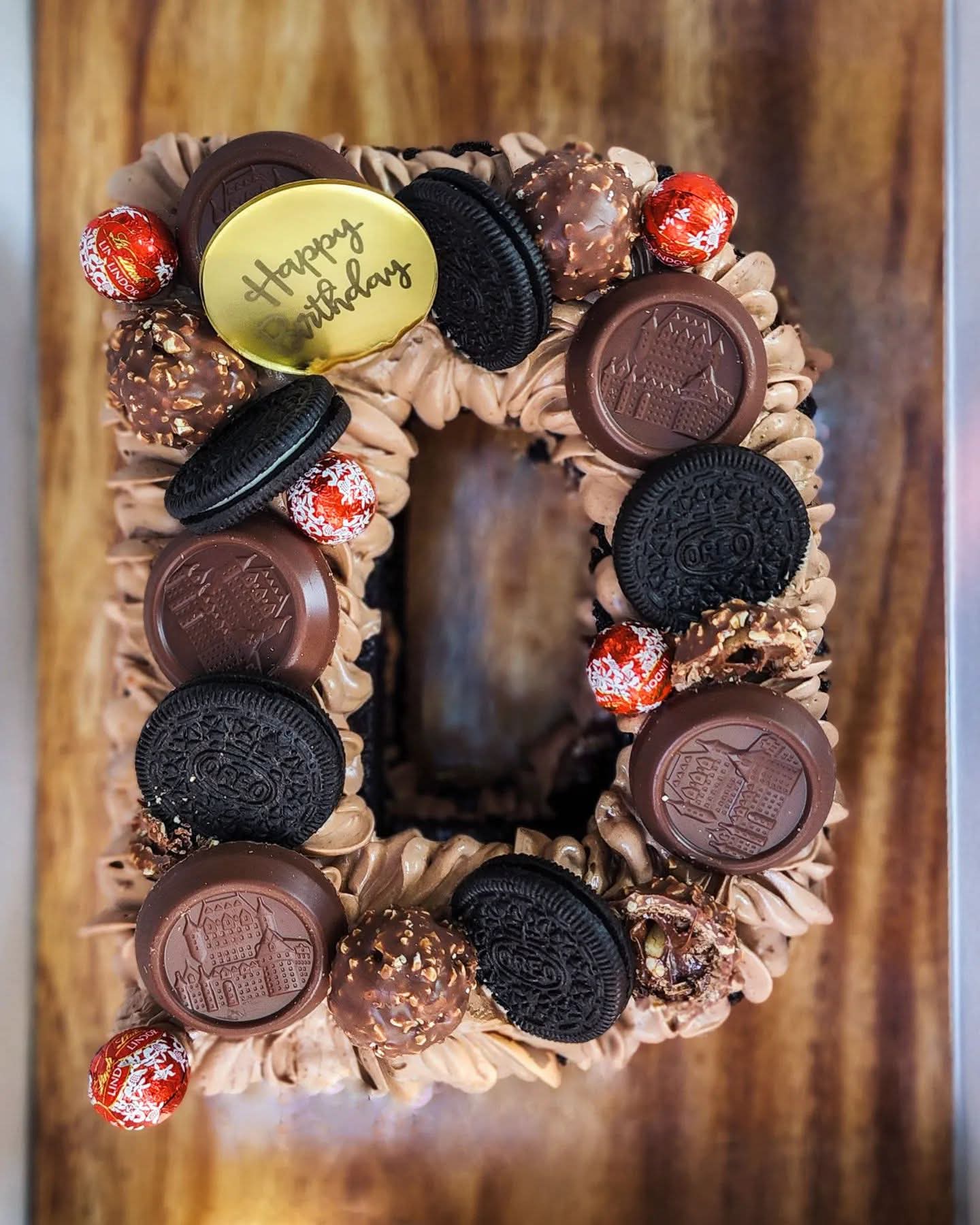 Letter D Oreo Nutella Cake