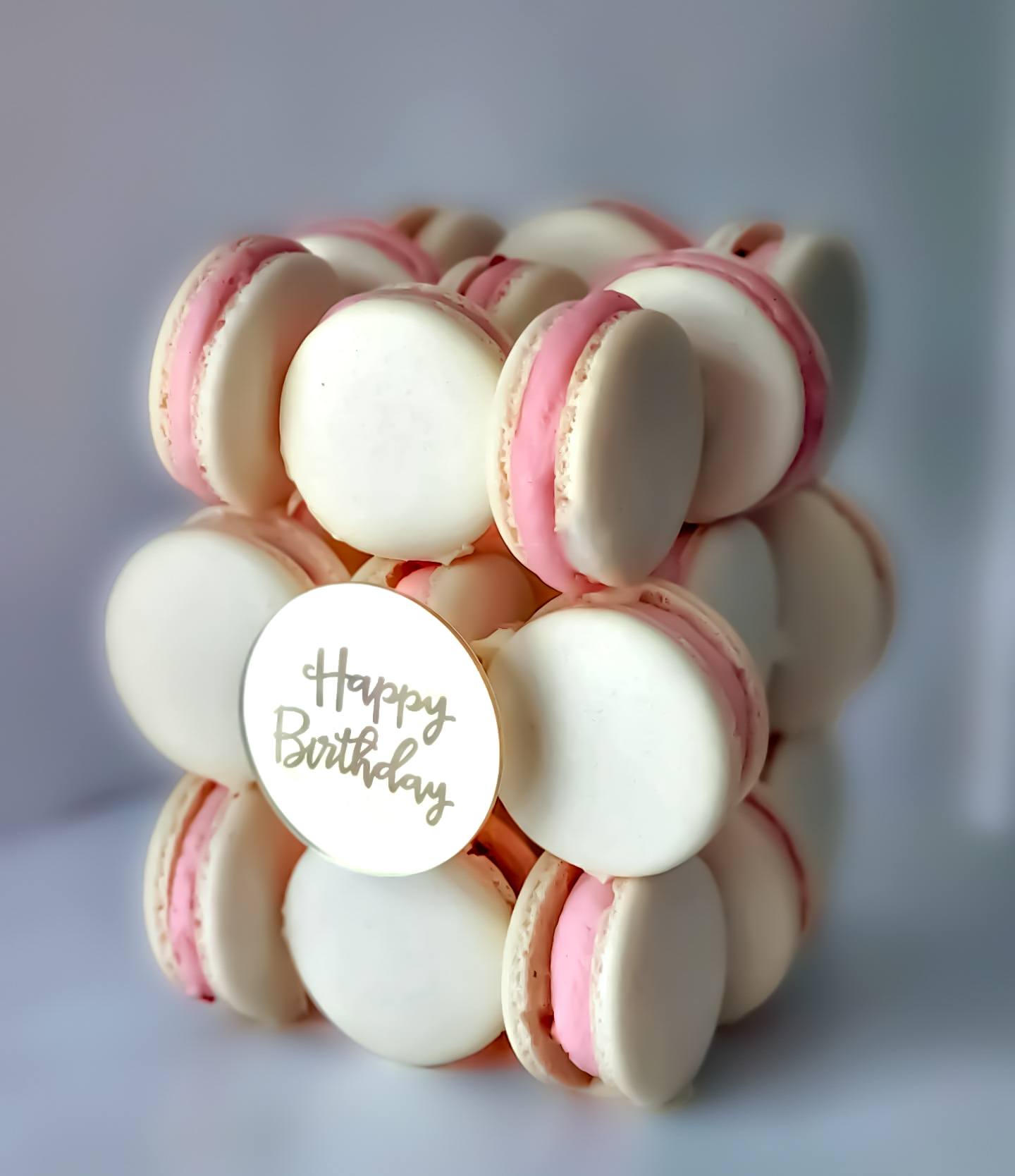 Macaron Cube Cake