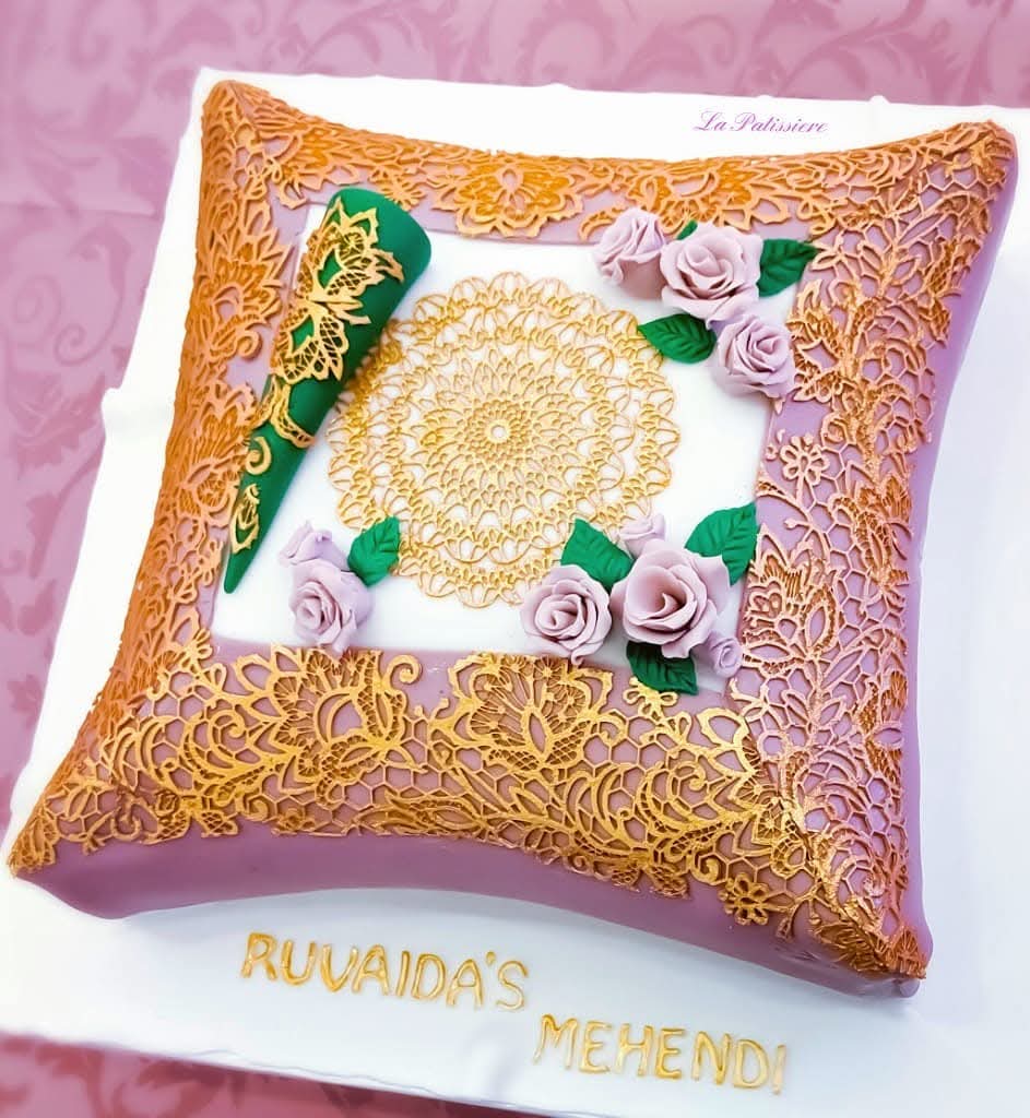 Mehndi Pillow Cake