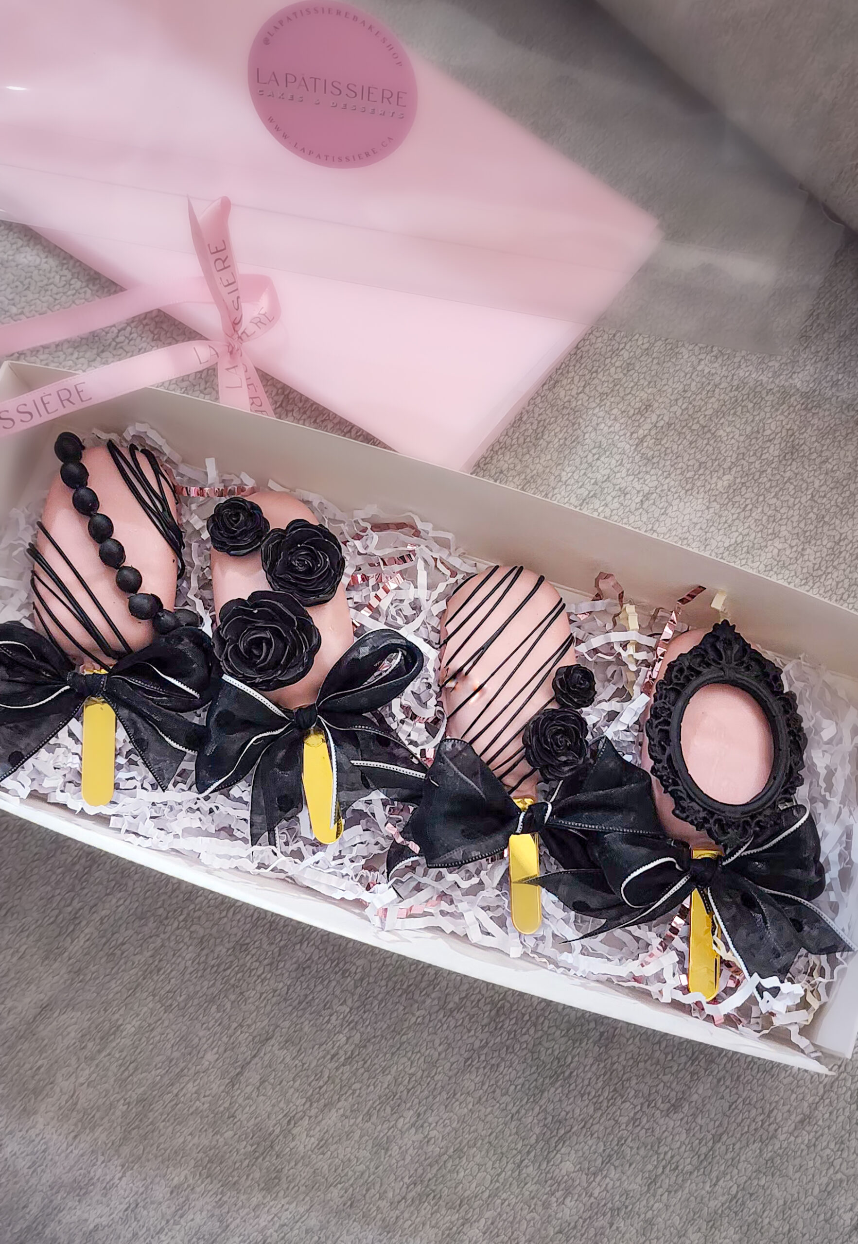 Pink Black Cakesicles