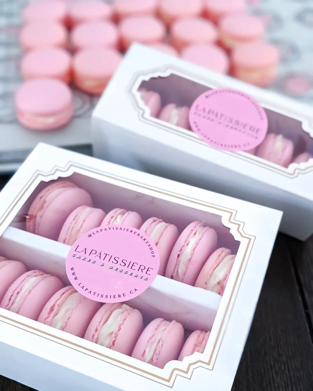 Pink Macarons boxed