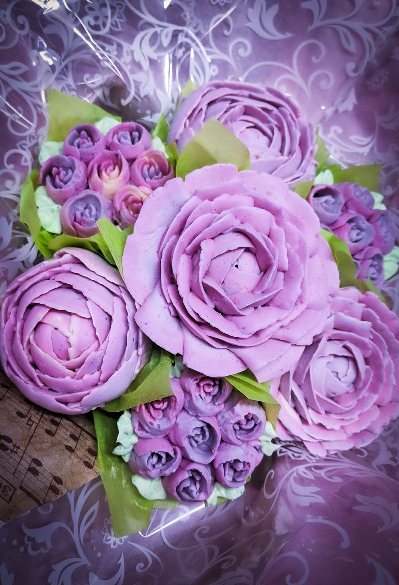 Purples Floral Cupcakes